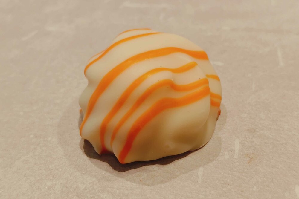 Mandarijn ganache wit
