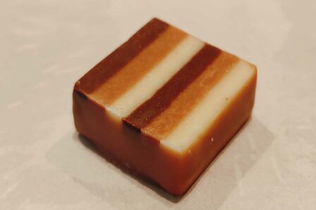 Drie lagen ganache melk
