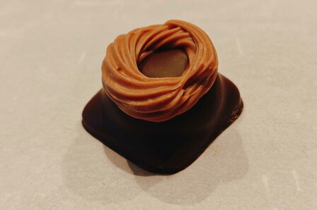 Krokant plakje puur met melk ganache