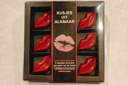 Chocolade kusjes 9 stuks 