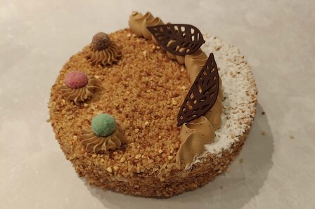Nougatinetaartje 6 pers.