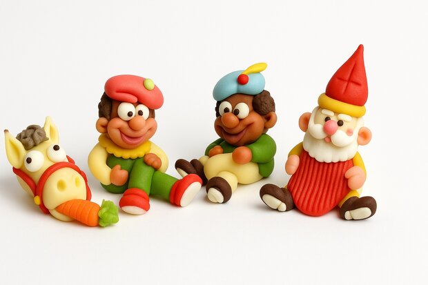  Sinterklaas figuurtjes marsepein handgemaakt 75 gram en 100 gram