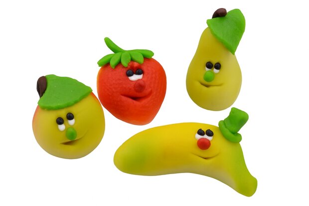 Marsepein fruit met gezicht 